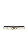 Ferragamo Women Leather Belt In White