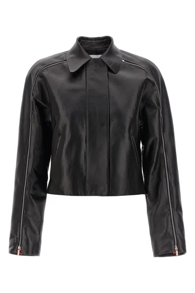 Ferragamo Women Leather Blouson In Black