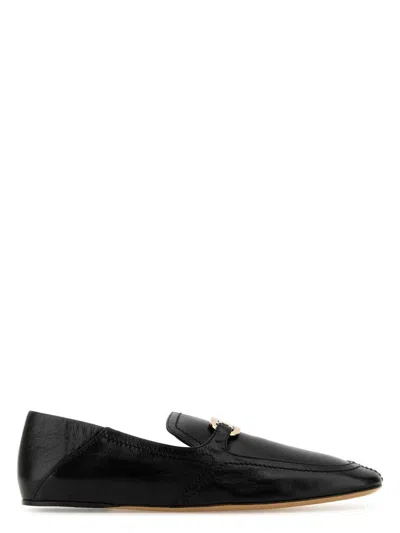 FERRAGAMO WOMEN'S LEATHER ELAINE LOAFERS