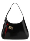 Ferragamo Black Leather Large Arch Shoulder Bag