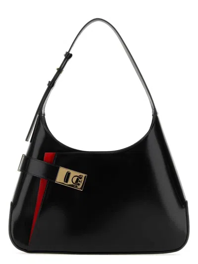 FERRAGAMO WOMEN'S LEATHER LARGE ARCH SHOULDER BAG
