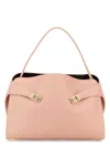 Ferragamo Pink Leather Large Hug Soft Shoulder Bag