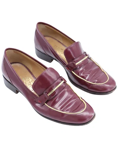Pre-owned Ferragamo Women's Leather Loafer (authentic Pre-loved)