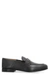 Ferragamo Gancini Logo Buckle Leather Mules In Black
