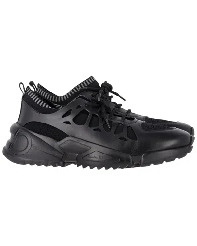 Ferragamo Women's Leather Raintop Low-top Sneaker (authentic Pre-loved) In Black