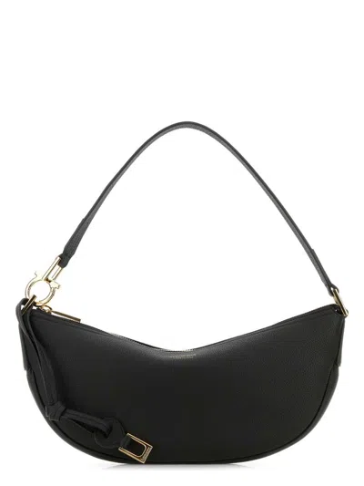 Ferragamo Women's Leather Shoulder Bag In Black
