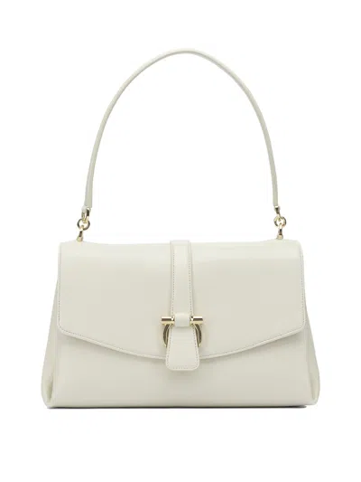 FERRAGAMO FERRAGAMO WOMEN LEATHER SHOULDER BAG WITH FLAP