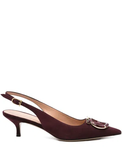 Ferragamo Women Leather Slingback Pumps In Multi