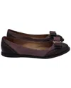 Ferragamo Women's Leather Vara Bow Ballet Flat, Size Us | 5 (authentic Pre-  Loved) In Purple