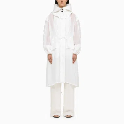 FERRAGAMO WOMEN'S LIGHTWEIGHT SILK PARKA