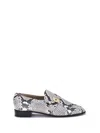 Ferragamo Python Print Leather Loafers In Animal Print