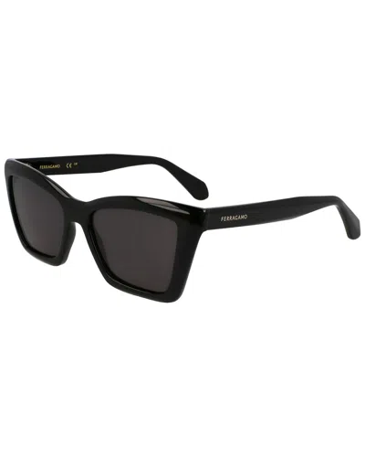 Ferragamo Women's Logo 53mm Sunglasses In Black