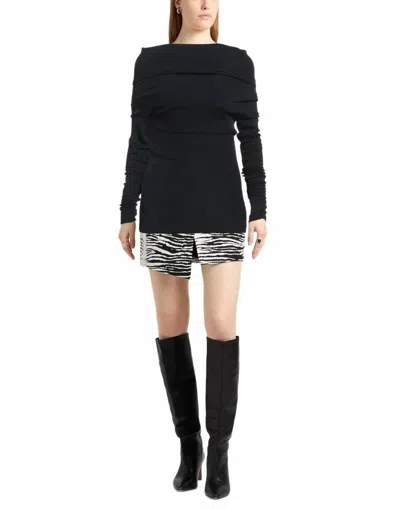 Ferragamo Women's Long Sleeve Knit Top In Black