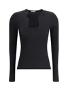 Ferragamo Shaped Neckline Sweater Sweaters And Cardigans Black In Black