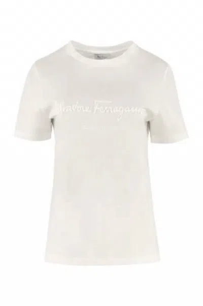 Ferragamo Women's Luxury T Shirt In White