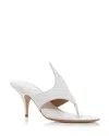 Ferragamo Lyrai Leather Mules In New Bianco