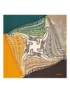 Ferragamo Women's Madras-print Silk Foulard In Green