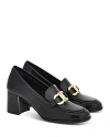 Ferragamo Women's Marlena Gancini Patent Leather Block Heel Loafers In Nero
