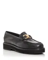 Ferragamo Maryan Chunky Sole Loafers With Gold-tone Hardware In Black