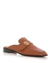 Ferragamo Mavira Leather Gancini Strap Loafer Mules In Brown