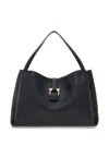 Ferragamo Women Medium Leather Shoulder Bag In Black