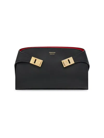Ferragamo Hug Mini Leather Crossbody Bag In Black