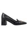 Ferragamo Gancini-plaque 60mm Leather Pumps In Negro