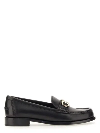 Ferragamo Woman Loafers Black Size 7 Leather