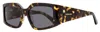 Ferragamo Women's Modified Rectangle Sunglasses Sf1101s 242 Dark Tortoise 54mm In Multi
