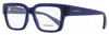 Ferragamo Women's Modified Rectangular Eyeglasses Sf2975 423 Opaline Blue 53mm In Blue