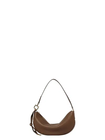 Ferragamo Women's Mosq Half Moon Bag. Gancini Stone