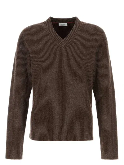 Ferragamo Women's Mud Wool Sweater In Brown