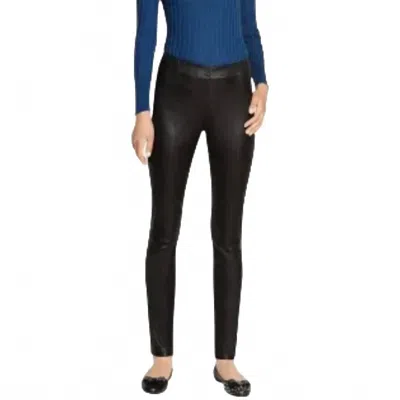 Ferragamo Women's Nappa Leather Trousers In Black