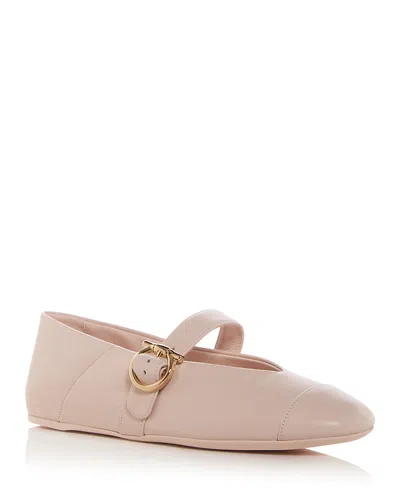 FERRAGAMO WOMEN'S NENA GANCINI MARY JANE FLATS