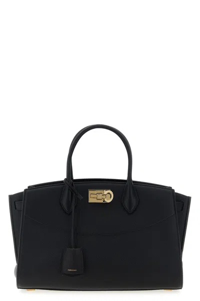 Ferragamo Women 'new  Studio Soft (l)' Handbag In Black