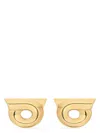 Ferragamo Geometric Stud Earrings Polished Finish In Metallic