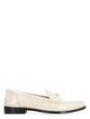 Ferragamo Harry Leather Loafers Hardware Toe In White