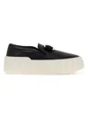 Ferragamo Women's New Vara Plate Slip-on Sneakers In Nero