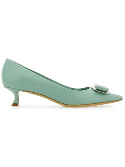 FERRAGAMO WOMEN'S NEW VARA POINTED TOE PUMPS