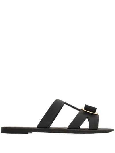 FERRAGAMO FERRAGAMO WOMEN NEW VARA RUBBER SLIDES