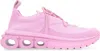 Ferragamo Nima Fabric Low-top Sneakers In Pink