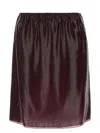 Ferragamo Stretchy Waistband Shiny Short Skirt