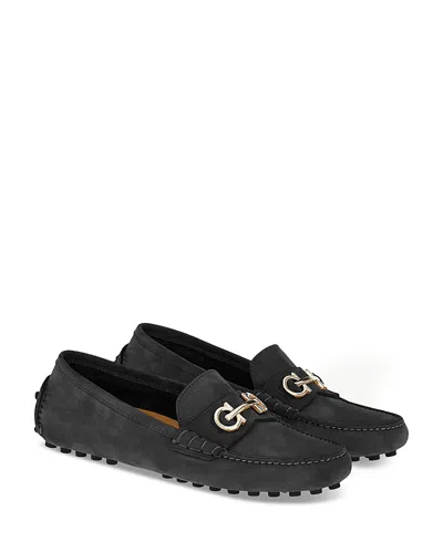 FERRAGAMO WOMEN'S ODILIA MOC TOE DRIVER LOAFERS