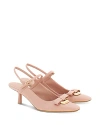 Ferragamo Women's Ophelia Bow Slingback Pumps In Rose