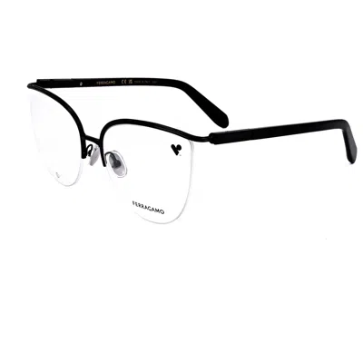 Ferragamo Fashionable Cat-eye Mini Eyeglasses For Women In Black