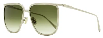 Ferragamo Sf324s Oversized Square Metal Sunglasses In Green