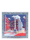 Ferragamo Palazzo Print Scarf In Blue