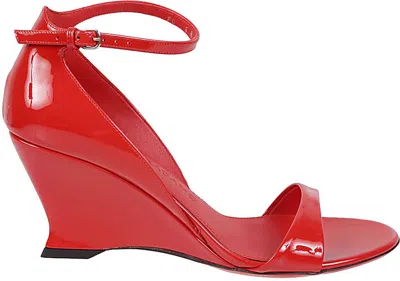FERRAGAMO WOMEN'S PATENT LEATHER OPEN-TOE SANDALS