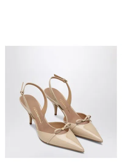 Ferragamo Women's Powdery Slingback With Mini Bow Pumps