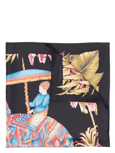 FERRAGAMO WOMEN'S PRINTED SILK FOULARD